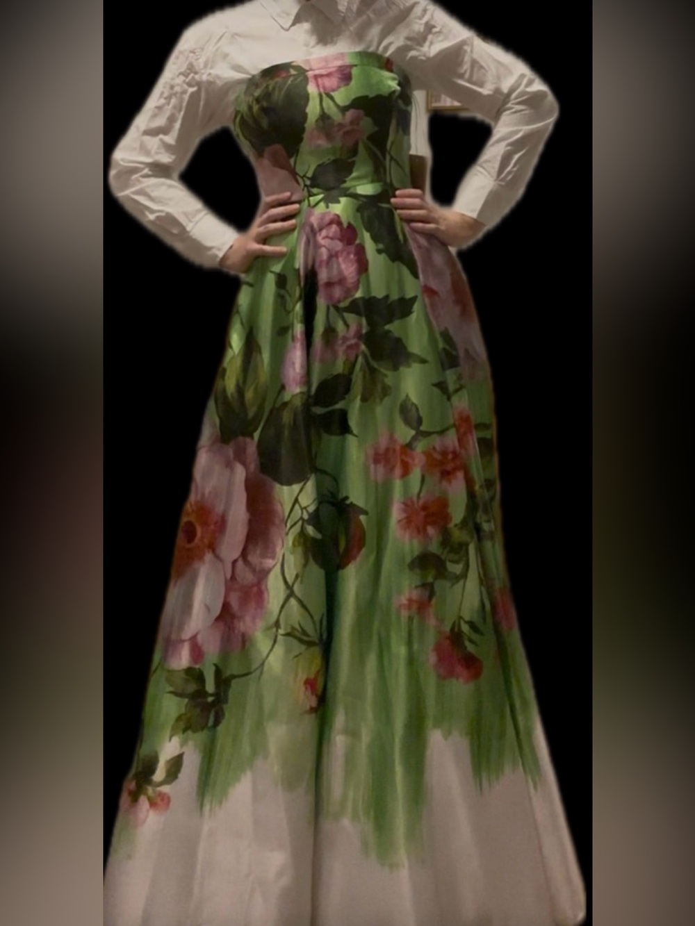 Anthropologie Floral strapless dress - Picture 2 of 2